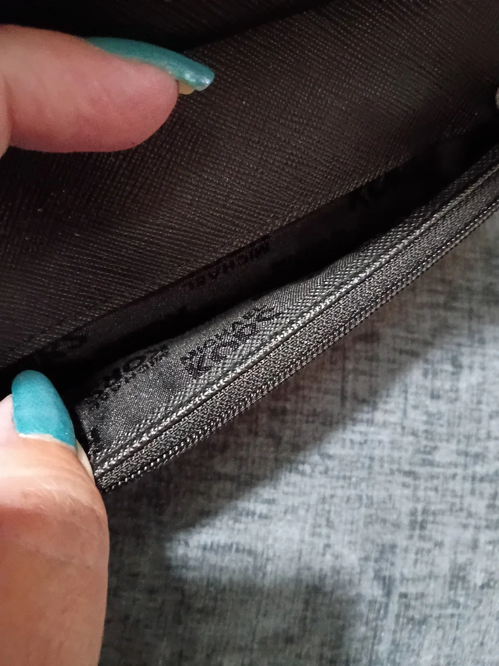 Michael Kors Black Leather Zip-Around Wristlet Wallet